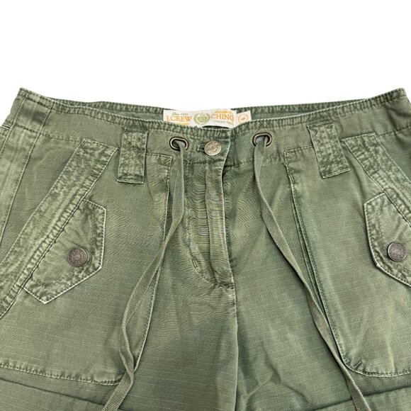J. Crew Chino Classic Twill City Fit Shorts Women's Utility Pocket Green, Size 4 - Picture 3 of 9